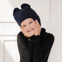 Gebreide kinderbivakmuts van katoen