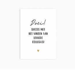 Ansichtkaart || Doei collega