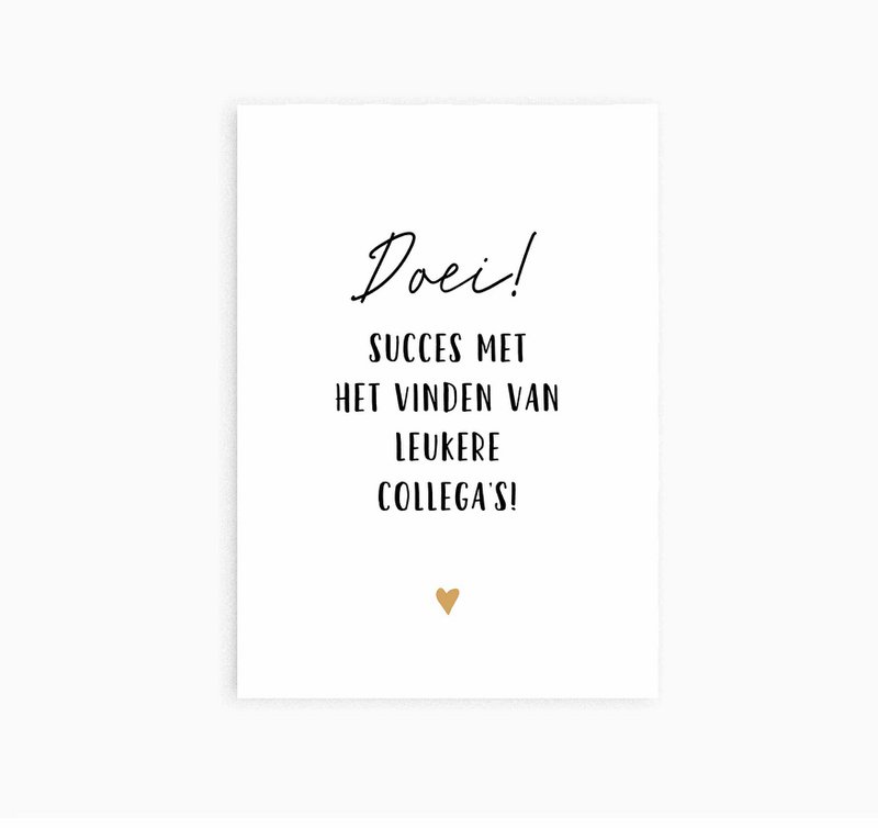 Ansichtkaart || Doei collega