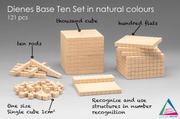 Dienes grundsortiment naturlige farver (121 stk.) | RE-Wood® Decimal Matematik