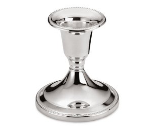 EDZARD candlestick Perla for taper candles, height 7 cm, silver-plated, tarnish-resistant
