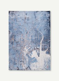 'Rectangular blue area rug with abstract pattern'

The product appears to be a rectangular blue area rug with an abstract, distressed pattern. The rug is available in multiple sizes, including 100 x 140 cm, 140 x 200 cm, 170 x 240 cm, 200 x 280 cm, ø 240 cm, 240 x 340 cm, and 280 x 390 cm. The rug has a predominantly blue color scheme with hints of other hues, creating a modern, textured look.