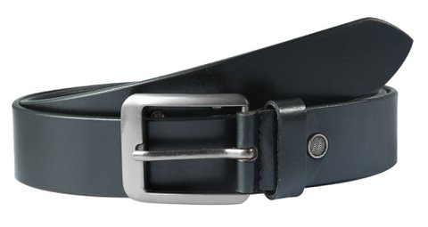 Leonardo Verrelli Echtleder Gürtel kürzbar in schwarz, 130 cm