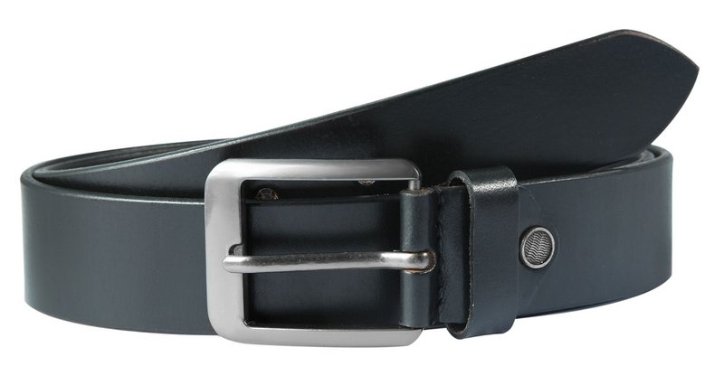 Leonardo Verrelli Echtleder Gürtel kürzbar in schwarz, 130 cm