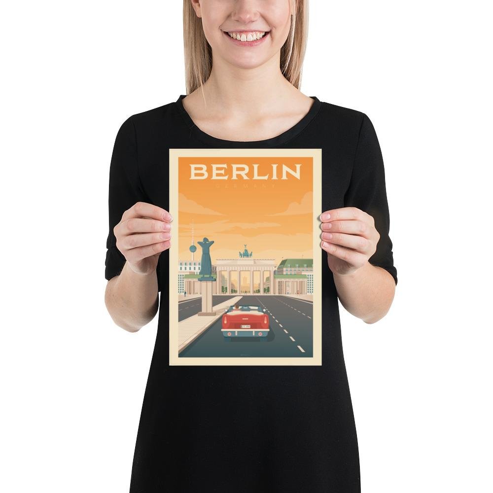 Vintage Berlijnse poster | Premium poster City Berlin Duitsland