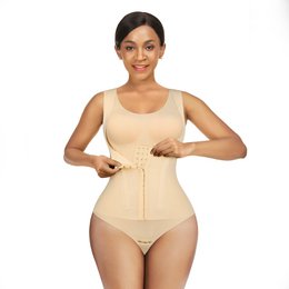 Shapewear 4-in-1 Waist Trainer Corset Bodysuit- Buttoned Tummy Control High Waist with Padded Bra