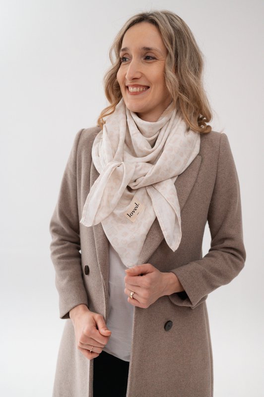 Muslin klud til voksne rose/off white