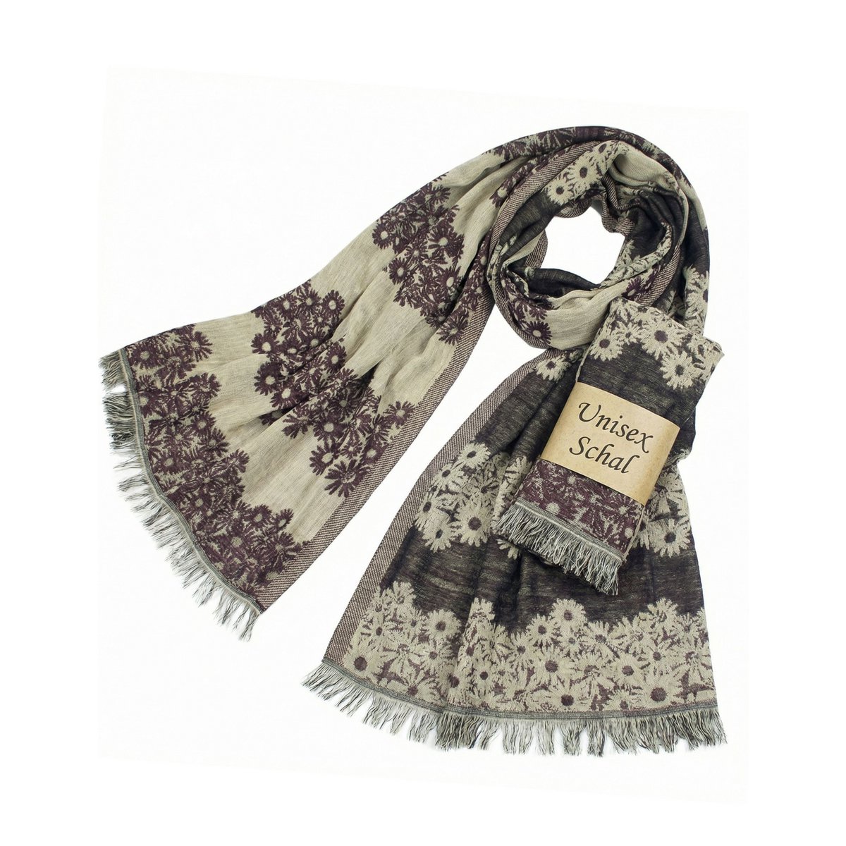 Sunsa dames sjaals, winter sjaalhals gemaakt van katoen en viscose, damesjaals voor herfst/winter, multifunctionele doek als een sjaal/sjaal of stal/schouderdoek