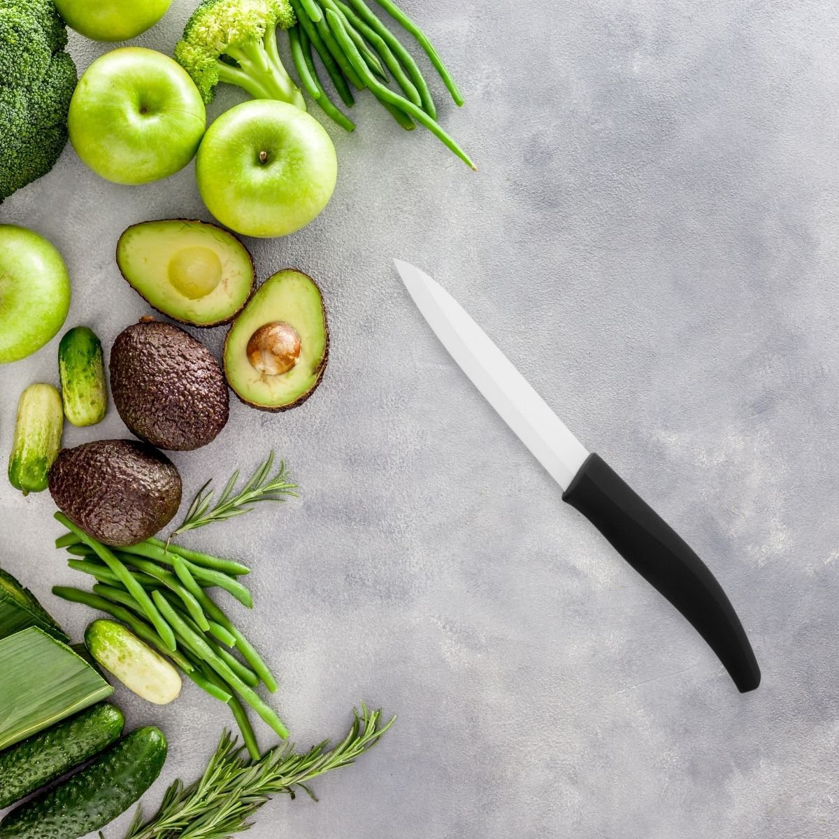 Set of 2 paring knives with 12.5 cm long ceramic blade Nirosta Céramique