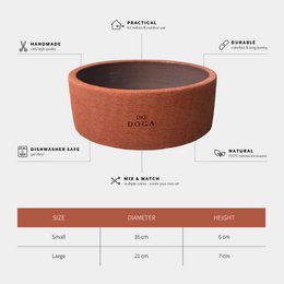 Ciotola per cibo per cani Marocco in terracotta