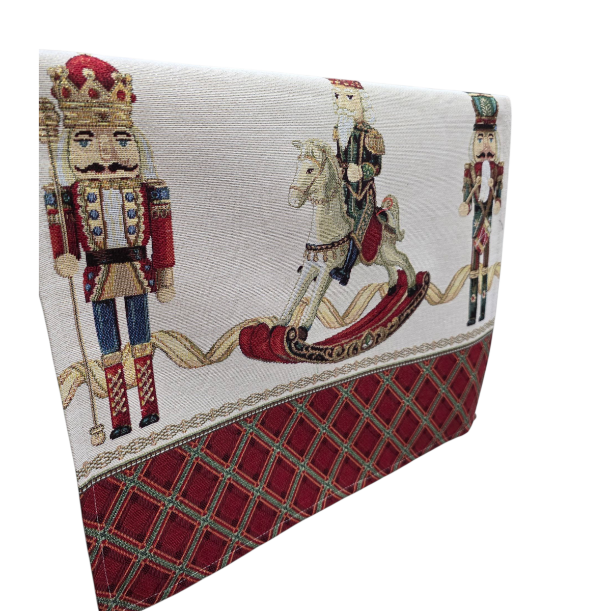 Crucianoci Lurex Christmas runner in Gobelin