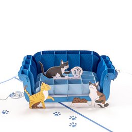 Kat & Sofa Pop Up-kort