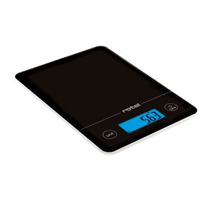 Rotel zwarte elektronische touchscreen keukenweegschaal