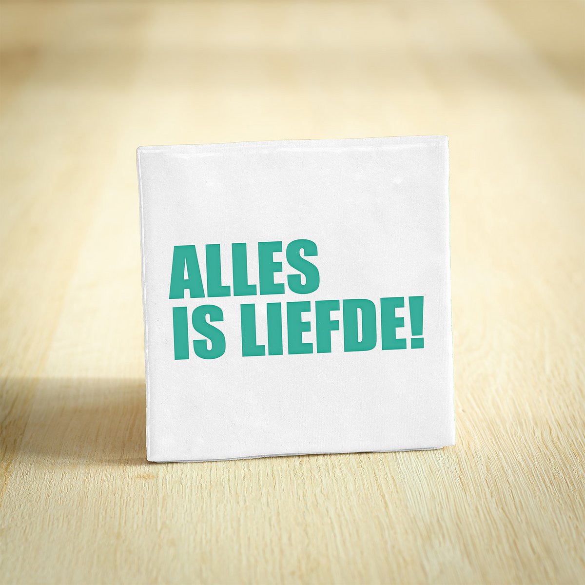 Tegeltje - Alles is liefde! | Wit | 10x10cm