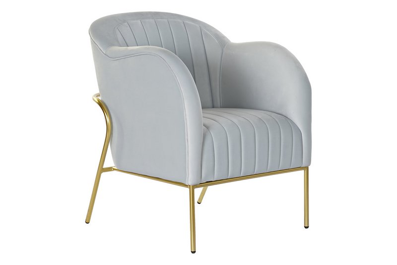 BUTACA POLIESTER METALL 62X75X85 AZUL CELESTE MB190878