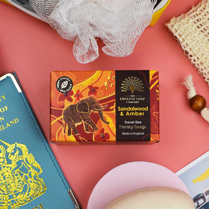 ENGLISH SOAP C° 100g Travel Soap - Sandalwood & Amber