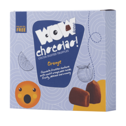 Kandiserede appelsinskal chokoladetrøfler XL æske 250g | Citrus chokolade