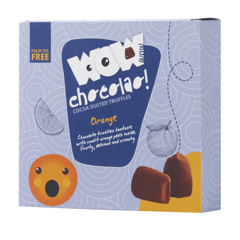 Kandierte Orangenschalen-Schokoladentrüffel XL-Box 250g | Zitrusschokolade