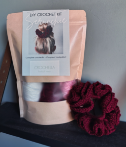 DIY Compleet Pakket leren haken scrunchie