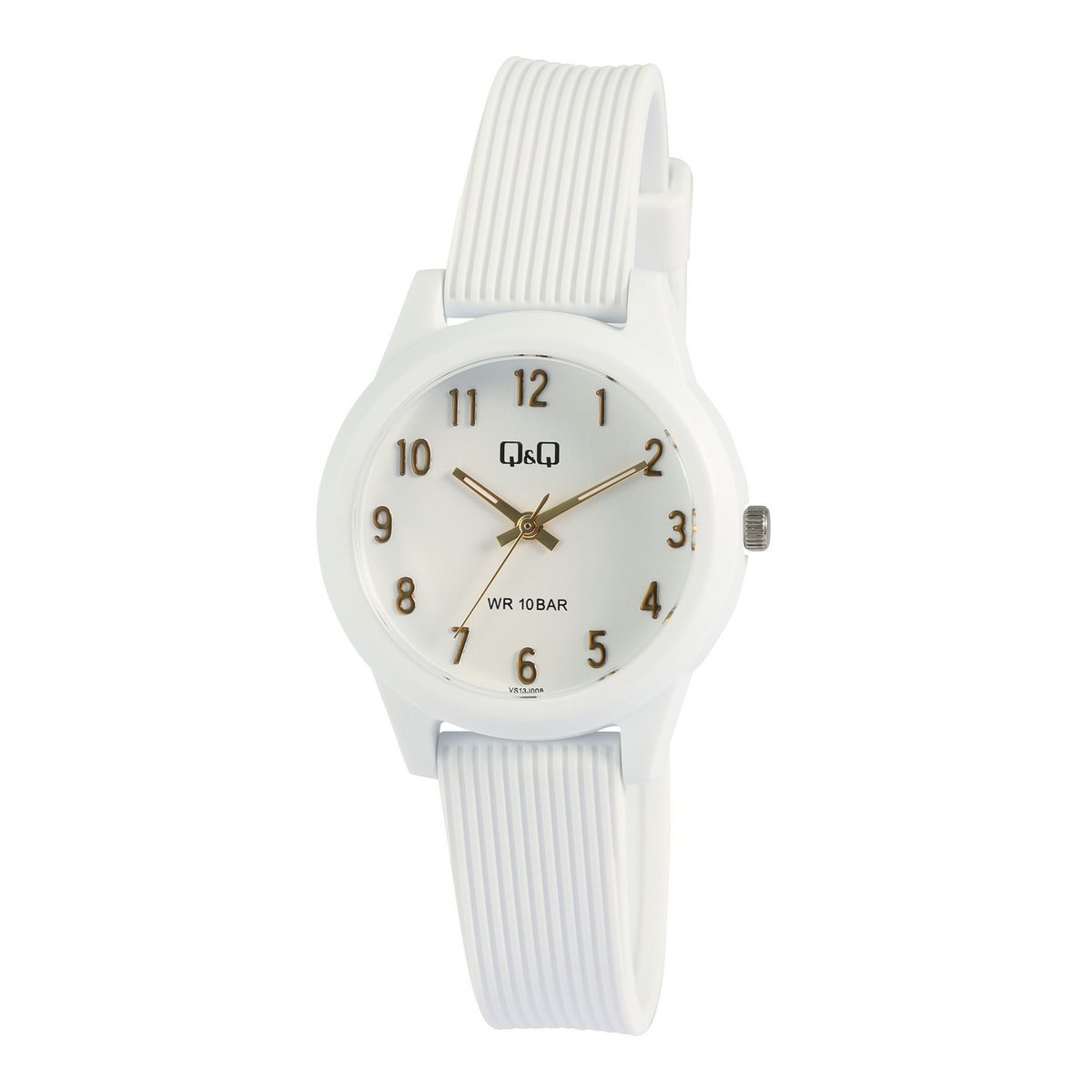 Q&Q women's/youth watch, resin strap, 10 ATM, Ø 32 mm, white