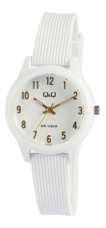 Q&Q women's/youth watch, resin strap, 10 ATM, Ø 32 mm, white