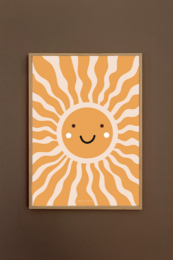 Plakat børneværelse - Sun Sonne