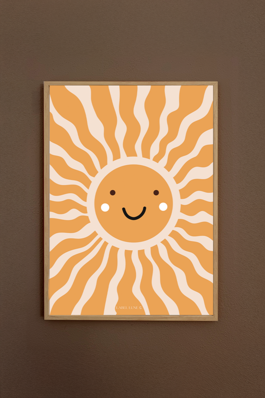 Plakat børneværelse - Sun Sonne