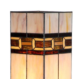 Tiffany table lamp 17x17x44 cm beige glass