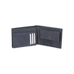 K12204DF | Men's Wallet in Genuine Full Grain Leather, Naked. Blue colour. RFID protection. Dimensions when closed: 12.5 x 9.5 x 2 cm. Packaging: Bottom/lid gift box