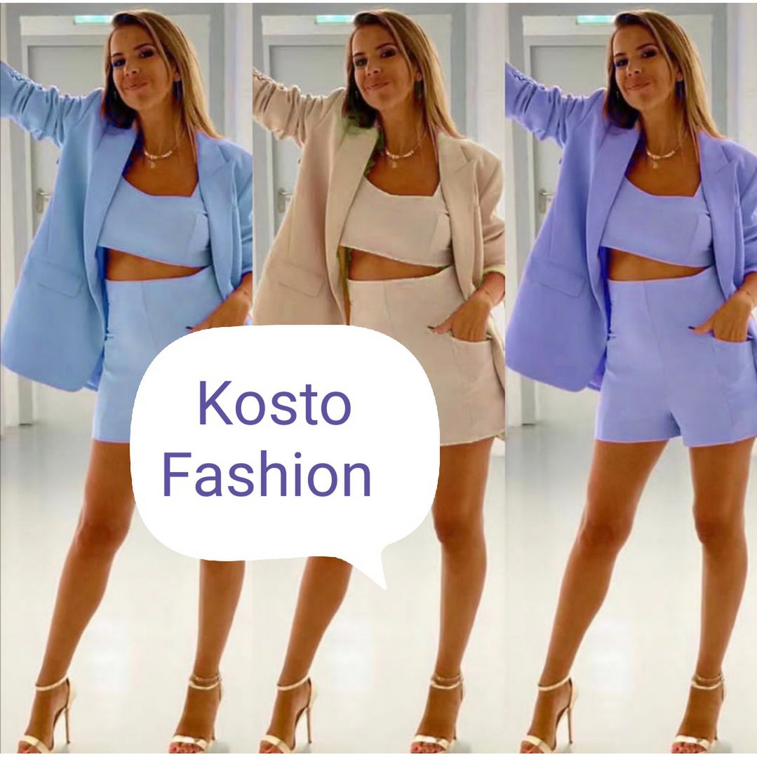 Tuta intera corta con top e giacca per un look business sportivo