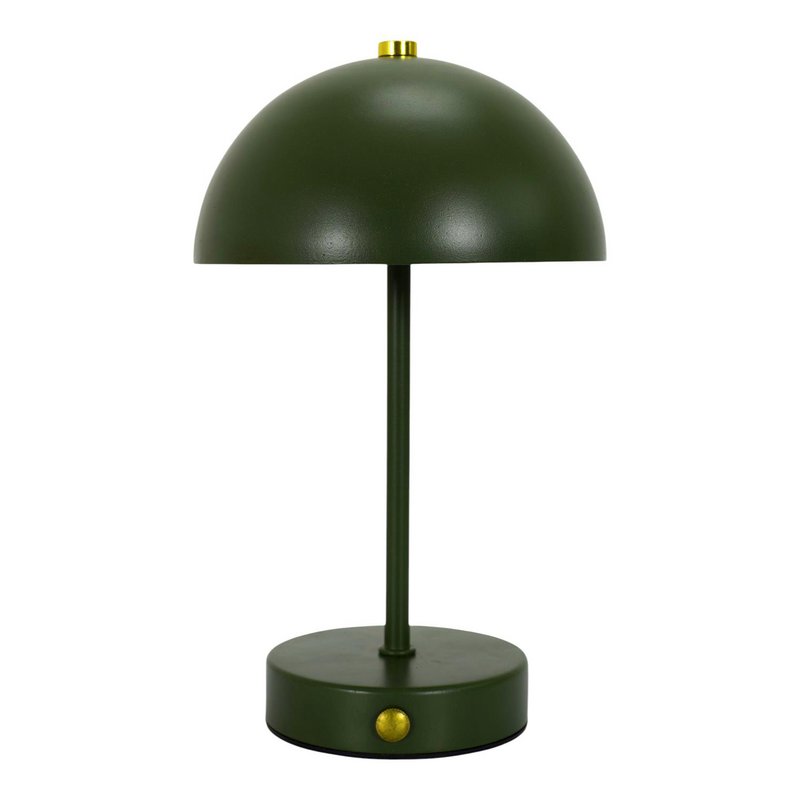 Lampada da Tavolo LED Nero Ricaricabile – Wireless – Verde – Funzionamento Touch – 3 Modalità Luce – H25,5 cm