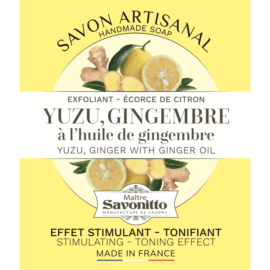 YUZU- and GINGER soap + lemon peel exfoliant
