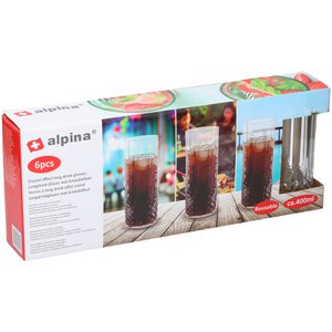 Alpina glass plastic 400ml 6pcs