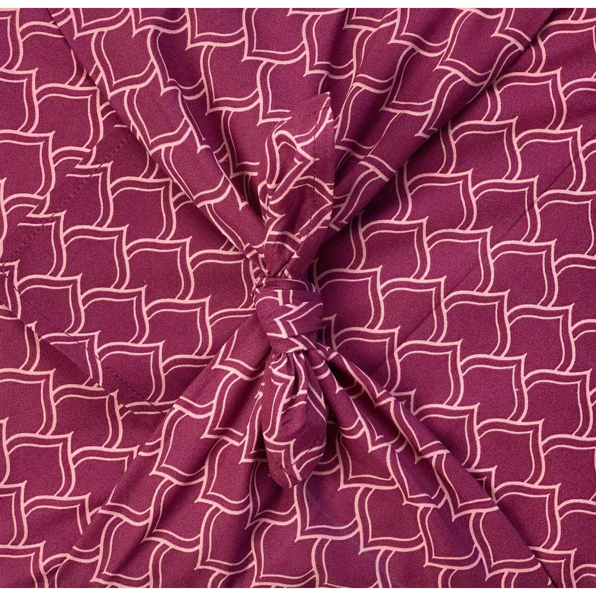 Furoshiki 3-formaatbundel - enkelzijdig - bordeauxrode bogen - FabRap