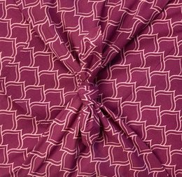 Furoshiki 3-formaatbundel - enkelzijdig - bordeauxrode bogen - FabRap