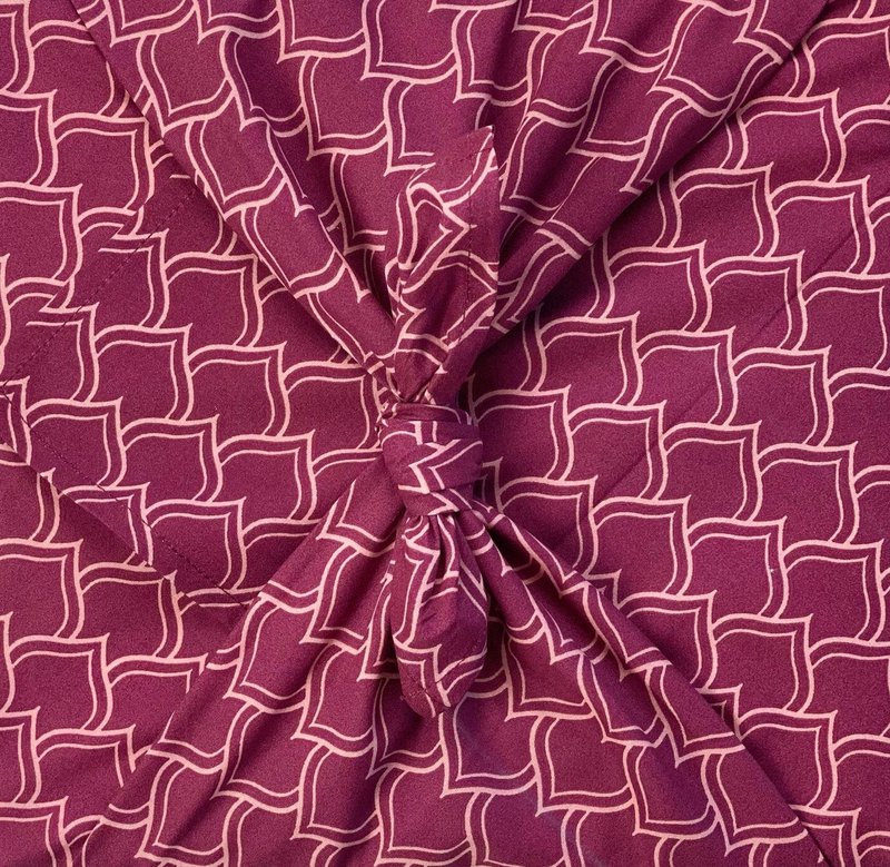Furoshiki 3-formaatbundel - enkelzijdig - bordeauxrode bogen - FabRap