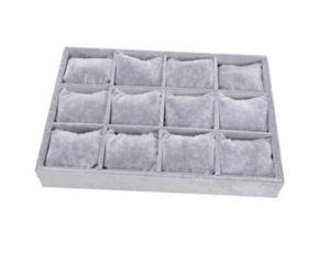 Jewelry box bracelets watches 12 pillows gray