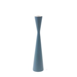 Candleholder wood sandglass 25cm airforce blue
