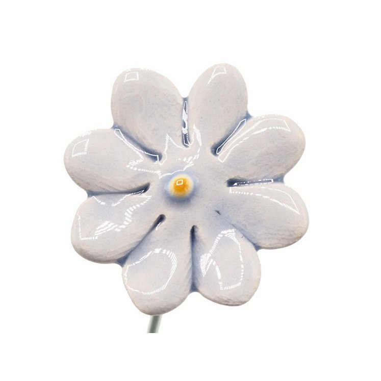 Daisy flower ceramic mini light blue 2.5 cm