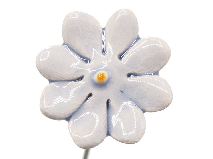 Fiore margherita mini in ceramica azzurro 2,5 cm