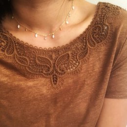 Serena-perlemor Amazonite Tassel halskæde