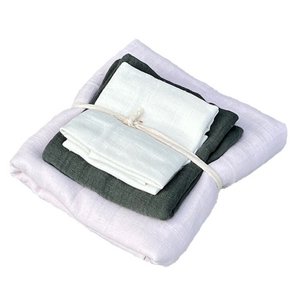 Hydrophile Tücher aus Bio-Baumwolle – 3-Farben-Set