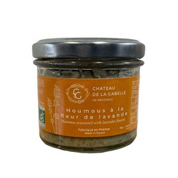 Hummus met biologische lavendelbloem