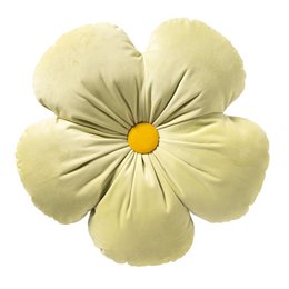 Soft, plush cushion in a vibrant green color with a large flower design. Made of high-quality materials for comfort and durability. Suitable for use on sofas, chairs, or beds.