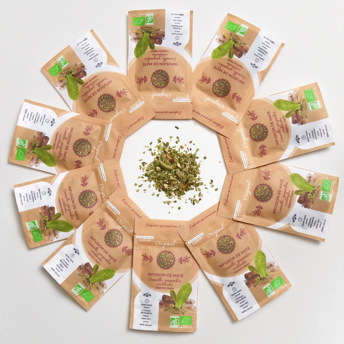Infusion de maté cannelle gingembre cardamome - 10g