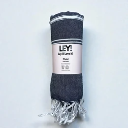 LEY! Plaid Streifen - Dunkelblau