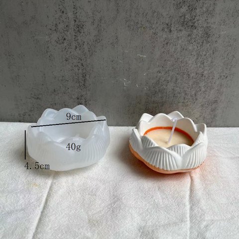 New In! Lotus shaped Tealight Holder - made of Jesmonite