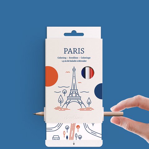 Reiseführer für touristische Geschenke – Scrollino PARIS Coloring