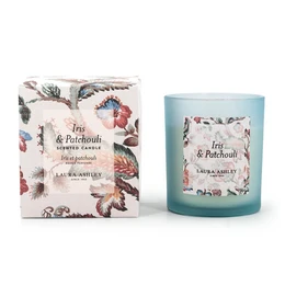 Laura Ashley Candela profumata Iris & Patchouli in confezione regalo - 200g
