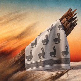 Keukenhanddoek Alpaca Grijs Katoen